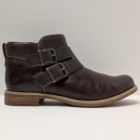 Timberland EarthKeepers Savin Hill Double Buckle Ankle Boot in Dark Brown - Picture 6 of 16